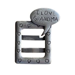 Signed JJ Framed “I love Grandma” Pin